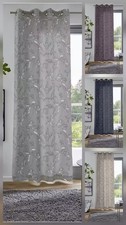 Vorhang Flower 135 x 235 cm Gardine  blickdicht Ösen grau beige blau lila