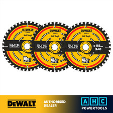 DeWalt DT10640 165mm 40T ELITE Extreme Framing Kreissägeblatt (3er Pack)
