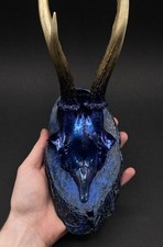 Handbemaltes Geweih Wanddeko Wanddekoration Unikat Rehgeweih  