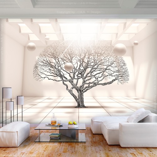 Baum kugeln weiß geometrisch - baum,