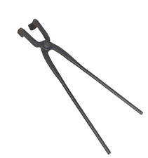 Alte Schmiede Feuer Zange 62cm handgeschmiedet w. um 1900 Werkzeug Auststattung