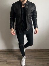 Neu edgy lederjacke mask - edgy,