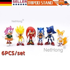 Sonic Set Figuren 6 Stk. 6cm - Action Spielzeug Chibi Figuren - Knuckels Tails