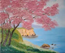 Ölbild - Frühling am Meer -