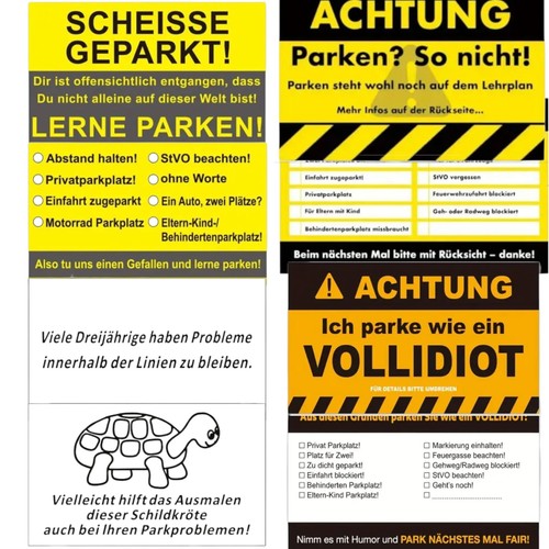 Scheiße geparkt karten - "scheiße, geparkt"