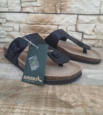 Flip-Flops Komfort aus Leder Schwarz BioNatura 94FING Sommer 2025 Mad Italy