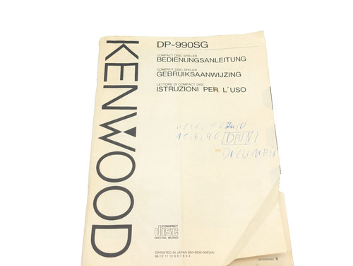 Kenwood 990sg player - cd,