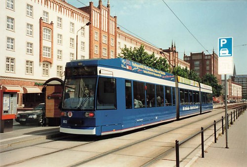Foto tram rostock lange str - lange,