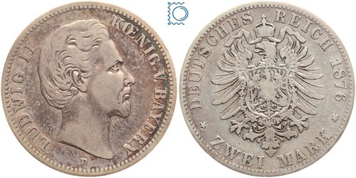 Bayern mark 1876 könig - bayern,, d,