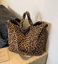 Große Leo Tasche XXL – Leotasche Shopper Strandtasche Damen – Leopardenprint
