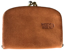 Shabby Damen Portemonnaie Cognacfarben Marke: "Westside" Messingrahmen #972Wi