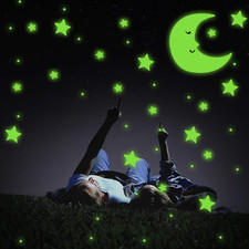 Leuchtsterne Mond Aufkleber