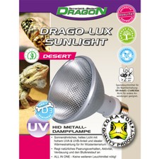 DRAGO LUX SUNLIGHT Metalldampflampe HID UV Terrarienlampe Desert 50 W LX-D50