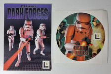 Aufkleber und Postkarte Star Wars Dark Forces LucasArts Merchandising Promo 1994