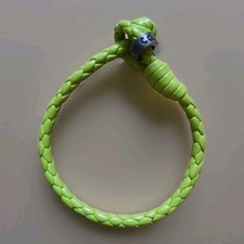 1x Marc Cain Armband Armschmuck Leder Geflochten Grün Gesamtlänge 20cm