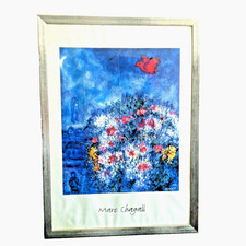 Marc Chagall.  Bild Format 107 x 77 cm (H/B)  'the red bird' Motiv 70 x 58 cm.