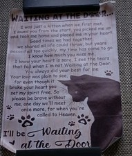 Katzen Canva Poster "Waiting at the door" Cat Bild
