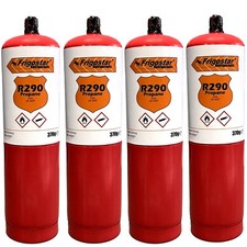 R290 Propan Kältemittel 4x  750 ml / 370 g Einwegdose