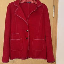 Damen rote Jacke Schurwolle