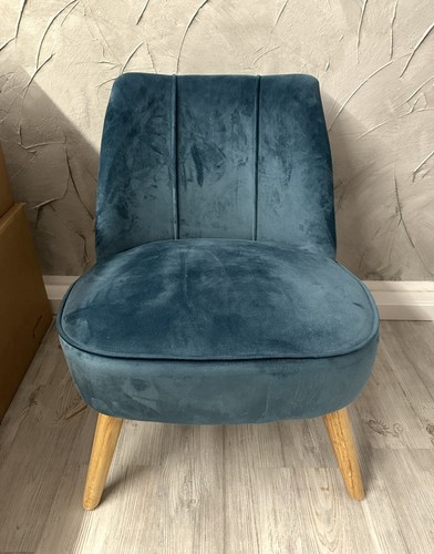 Sessel samt petrol - sessel, samt/petrol
