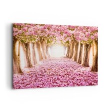 Wandbilder 100x70cm Leinwandbild Baum Blumen Kirsche Natur Groß Bilder Wanddeko