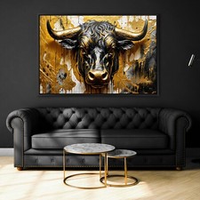 ✅ Wandbild, Goldener Stier