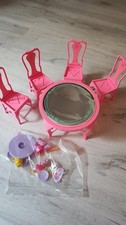 Barbie Haus Dream House Sweet Roses Stühle Und Tisch Interieur Set 80er Vintage