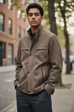 Herrenjacke Wildlederimitat