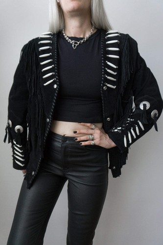 Lederjacke western fransen - lederjacke,