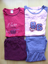 2 tolle Schlafanzüge v. Schiesser Gr. 164 (ab 158) rosa blau geringelt