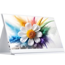 UPERFECT 15,6 Zoll 1080P Full HD Tragbarer Monitore Weiß Für Laptop Computer PC 