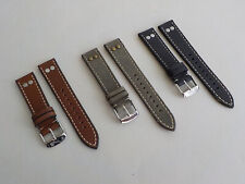 Echt Leder Uhrenarmband Vintage Optik - 18 auf 16mm mit Doppelniete - NEU!