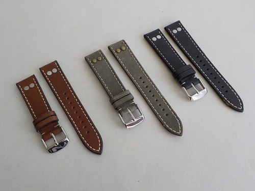 Echt leder uhrenarmband - echt,
