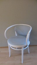 Thonet Bugholzstuhl 210 P Leder taubenblau Esche