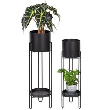 B-Ware bremermann Blumenhocker 2er-Set, Metall-Blumenständer, schwarz