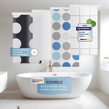 Halb-Kassetten Duschrollo Duschvorhang Dusche Rollo Seilzug Badewannen-vorhang