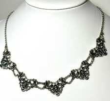 alter Trachtenschmuck Collier Kette  Silber 835