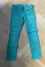 Coole ZARA Jeans Damen Hose Denim Jeanshose Gr. EU 36 Grün
