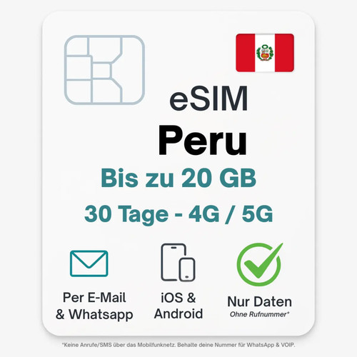 Peru esim datentarif digitale - peru,