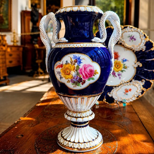 Meissen schlangenhenkelvase - meissen,