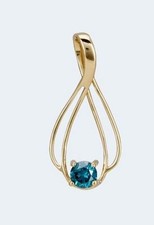 Harry Ivens IV Anhänger GG 585 mit einem blauen Brillanten (beh.) ca. 0,25 ct.