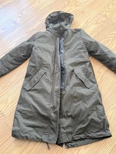 ZARA DARK KHAKI HIGH COLLAR