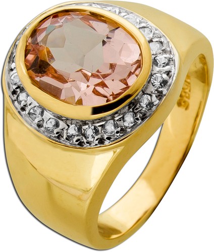 Morganitring gold 585 14k rosa - morganitring,