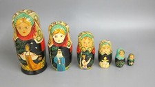Russische Matroschka 6 Puppen Babuschka Matrjoschka Holz Puppe 