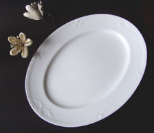V&B FIORI WEISS  ovale Platte sehr gut 34 x 26 cm VILLEROY&BOCH