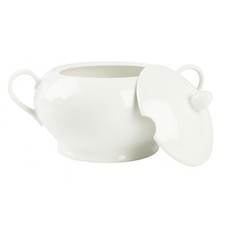 Porzellan Suppenschüssel 3L Bella Weiß Servierschüssel Suppenterrine modern