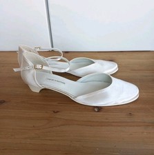 Brautschuhe 40 flach Satin