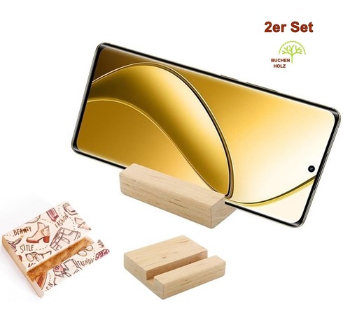Handyständer holz natur 1x - handyständer,