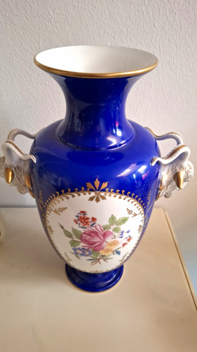 Prunkvolle porzellanvase blau - prunkvolle,
