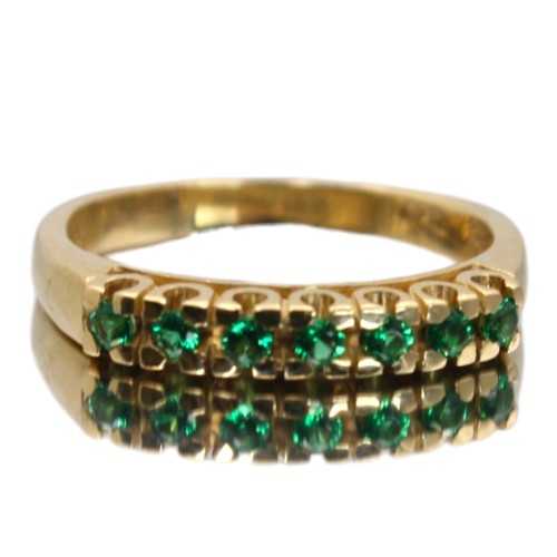 Gold halb eternity ring grün - eternity,
